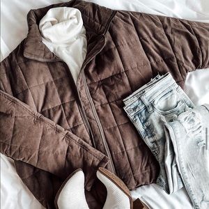 Quilted Jacket Free People Dolman Quilted Jacket Dupe!